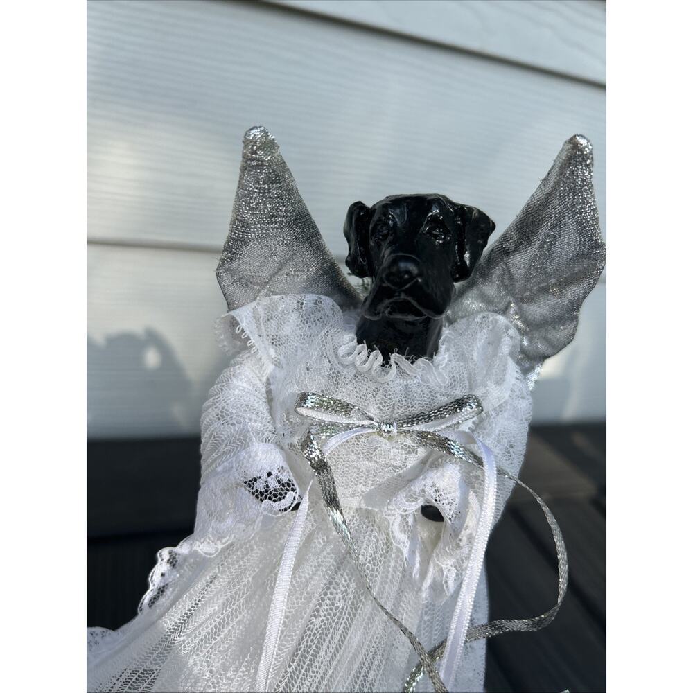 Two Sisters & Co Black Lab Dog Christmas Tree Topper Vintage Angel Ornament Lot - Picture 3 of 12